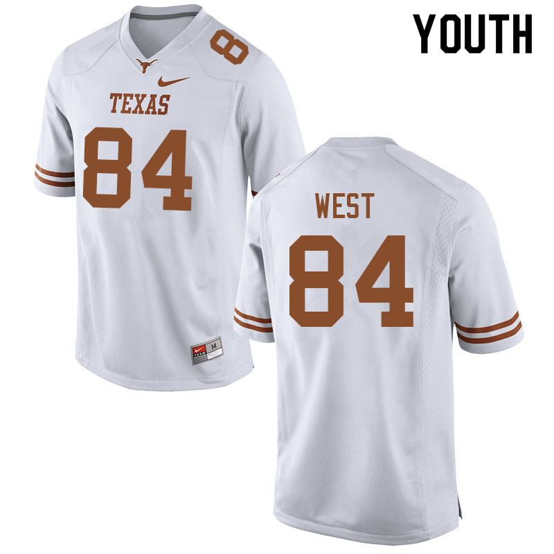 Youth #84 Travis West Texas Longhorns College Football Jerseys Sale-White